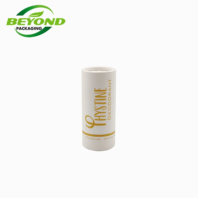 White cardboard lipbalm tubes eco friendly deodorant containers lotion bar push up paper tubes with custom design