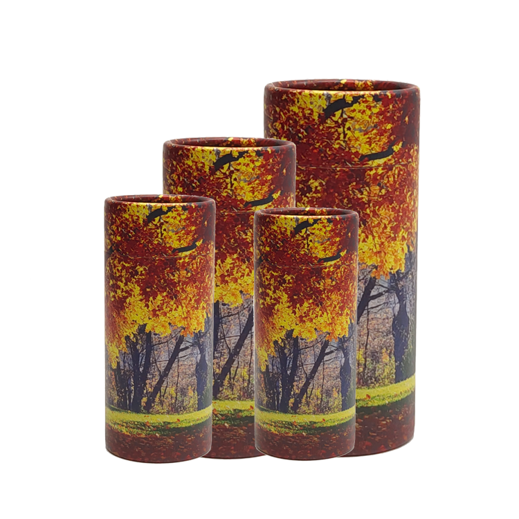 Eco friendly recycled customized printing kraft rolled edge cardboard paper tube for incense packaging