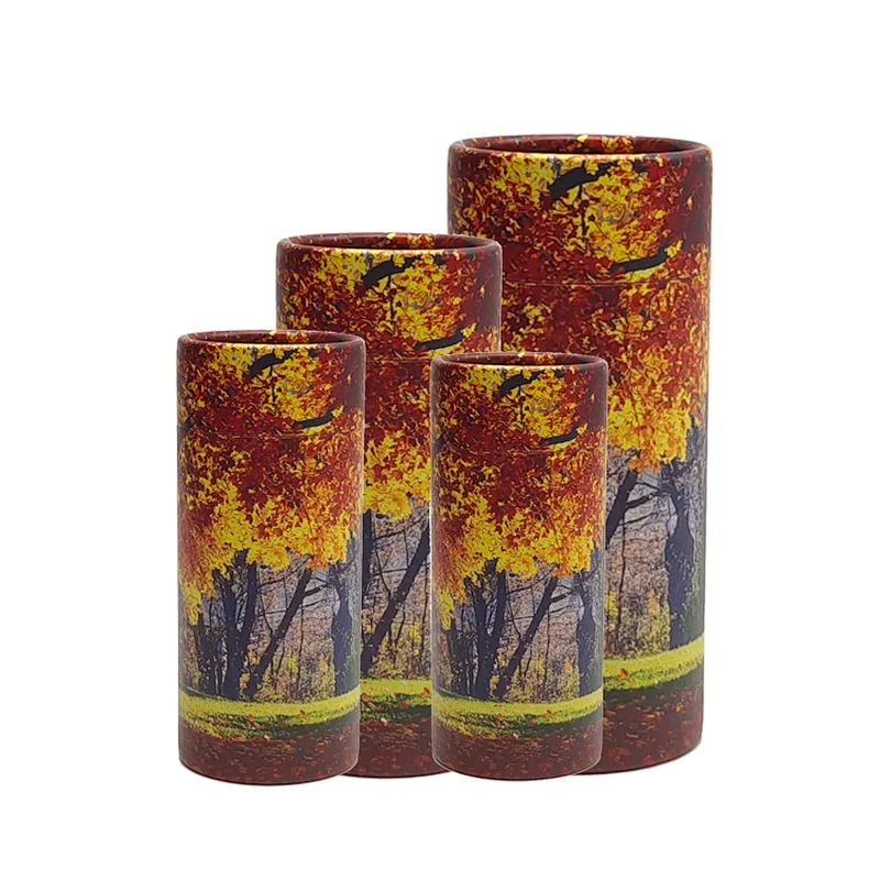 Eco friendly recycled customized printing kraft rolled edge cardboard paper tube for incense packaging