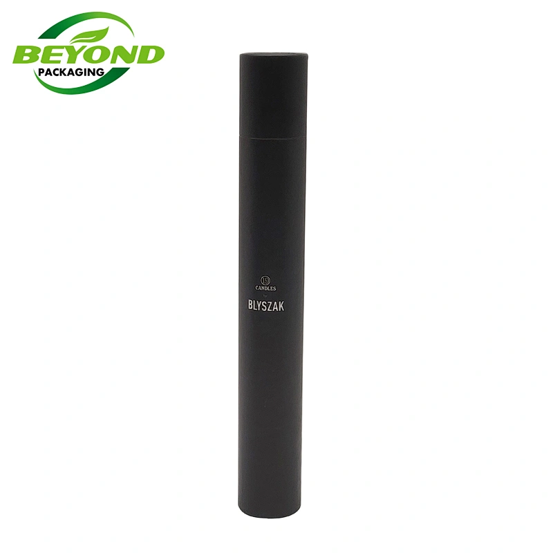 Wholesale Round black Kraft Paper Tube Packaging Cardboard Shipping Poster Tube Kraft Mailing Long Tube