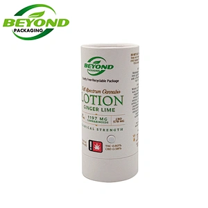 Custom printed cardboard paper tube round box preroll joint packaging for glass ceramic cartridge Child Resistant vape Pen tube