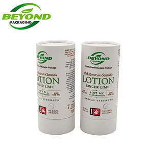 Recycled Eco Friendly Custom Printing Cylinder Round Cosmetics Packaging Kraft Core Paper Tube Plastic Tray For Cosmetics Bottle