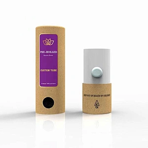 Custom pre rolled tube box pre roll single joint paper tube packaging for child resistant essential oil bottle