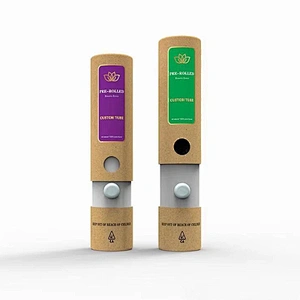 Custom pre rolled tube box pre roll single joint paper tube packaging for child resistant essential oil bottle
