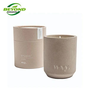 Wholesale Custom Design Cylinder Round Paper Candle Jar Holder Container Circle Tube Candle Box Packaging With Lid
