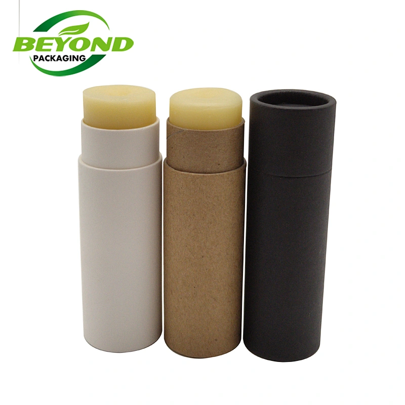 Food grade eco friendly push up paper tube packaging for lip stick, lip balm with wax paper inside