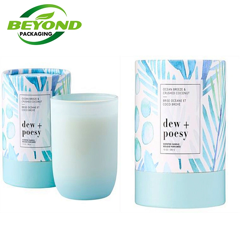 Recyclable Colorful Printing Custom Size Kraft Candle Paper Tube Packaging Box