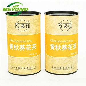 High Quality Accept Customize Tea Paper Tube Packaging Tin Body Paper Cardboard Tube Boxes Cylinder