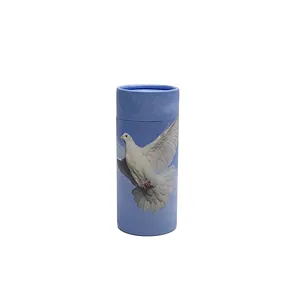 Eco friendly recycled customized printing kraft rolled edge cardboard paper tube for incense packaging