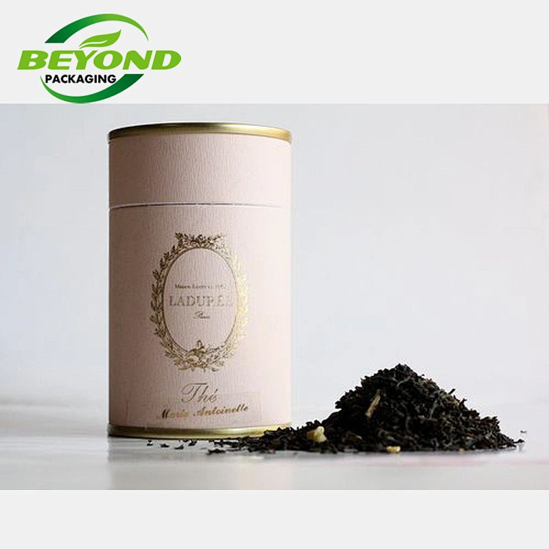 Biodegradable Recycled Material Food Grade Custom Printed Paper Tube Packaging Tea Container Paper Jar