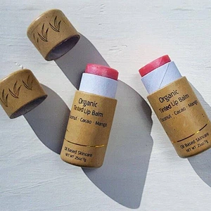 100% Recycled Cardboard Eco Friendly Kraft Cardboard  Empty Packaging Round  Lipgloss  Skincare Push Up Paper tube