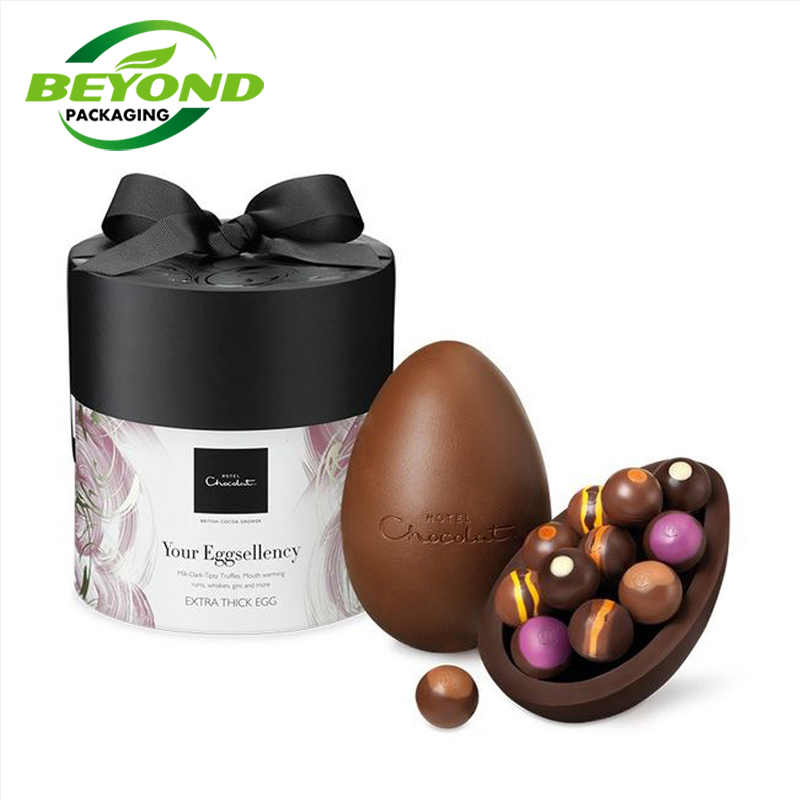 Luxury Round Cylinder Custom Design Holiday Gift Box For Chocolate Ball Packaging