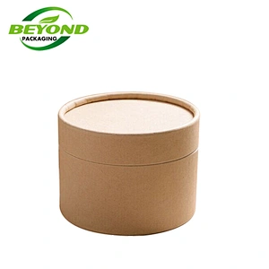 100% Recycled Eco Friendly Containers Cosmetic Biodegradable Round Cardboard Kraft Paper Tube Packaging