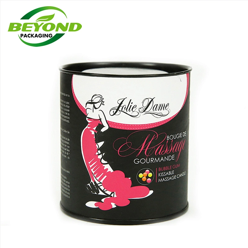 Custom Printing Cylinder Biodegradable Luxury Metal Lid Cardboard Canister Can Gift Paper Tube For Coffee Bean Powder