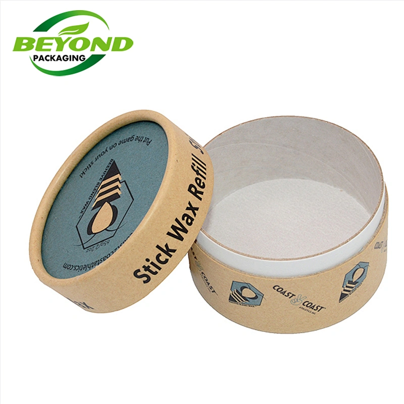 Custom Tube Style Biodegradable Material Round Paper Jar Kraft Paper Tube Container For 25g Lip Balm Deodorant Body Balm