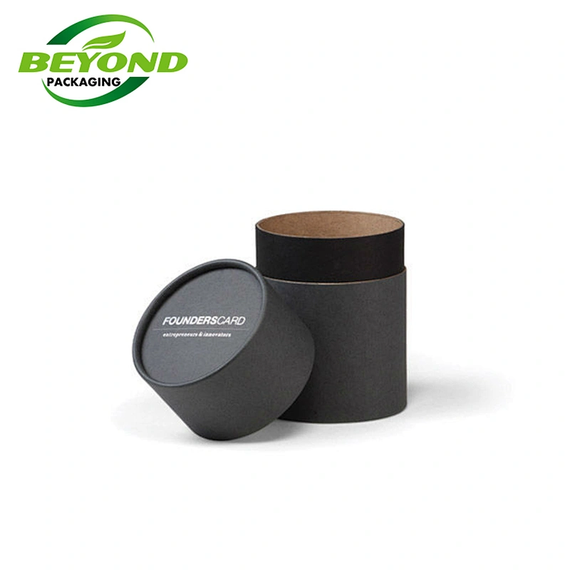 Recycled Customized CMYK Printing Cylinder Boxes Core Tube Kraft Cardboard Paper Box Brushes Package With Custom Logo Printed