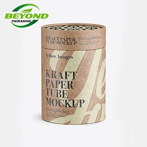Wholesale 100% Recycled Material Round Kraft Core Cylinder Boxes Roasted Bean Coffee Packaging Cardboard Tube