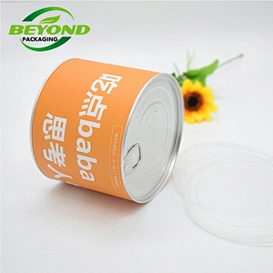 Food Grace Cardboard Custom Printing CMYK Printing Food Seasoning Pringles Packaging Ring-Pull Tin Can Airtight Cylinder Tube