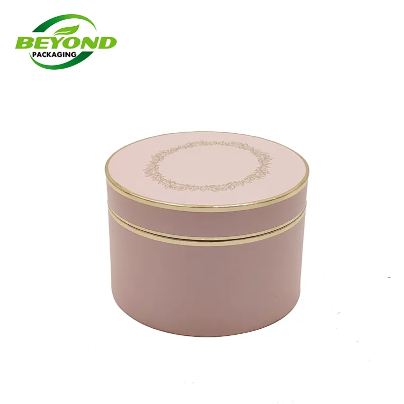Biodegradable recycled customized kraft cardboard paper tube cylinder cosmetics packaging boxes with gold foil