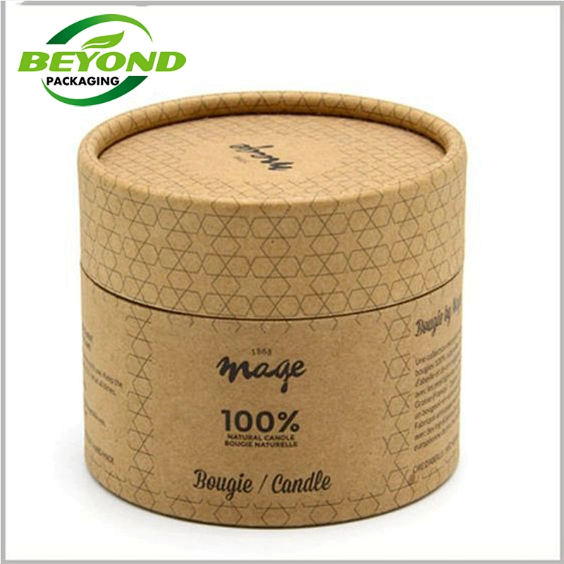 Biodegradable Round Cylinder Circle Box Customised Easy Box For Scented Candle Jar With Mini Box