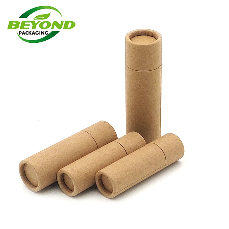 Wholesale Recycled 0.3oz 7g Good Quality Cardboard Lip Balm Container Push Up Paper Tube for Lipstick/Lip Balm Packaging