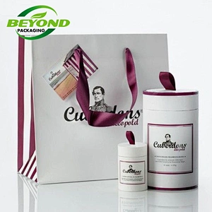 OEM Custom Size Recycled Cardboard Carton Cylinder Packaging Box For Food Tea Coffee with Custom Design