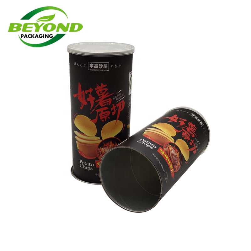 hot products Custom Printed Kraft Paper Tube Potato chips pringles packaging paper cylinder containers