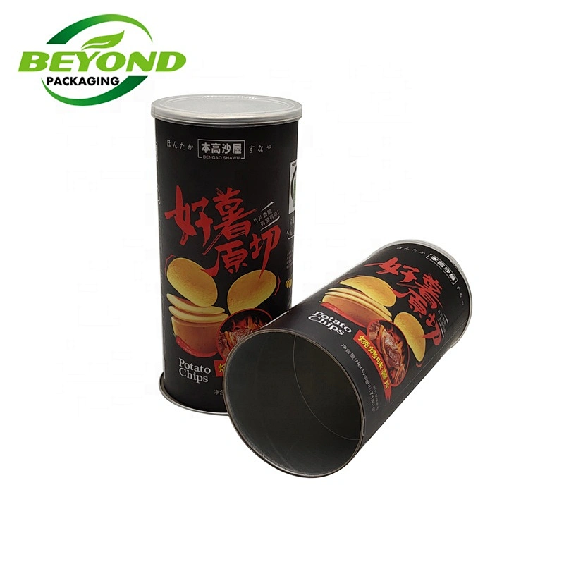 hot products Custom Printed Kraft Paper Tube Potato chips pringles packaging paper cylinder containers