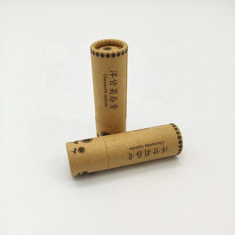 Biodegradable Kraft Empty Lipstick Paper Tube Packaging Black Twist Up Lipstick Direct Packaging Tube With Custom Design