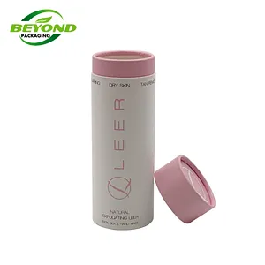 Biodegradable Custom Baby Pink Cylinder Boxes Socks/Bath Towel/T-shirt/Cosmetic Paper Tube Round Cylinder Packaging