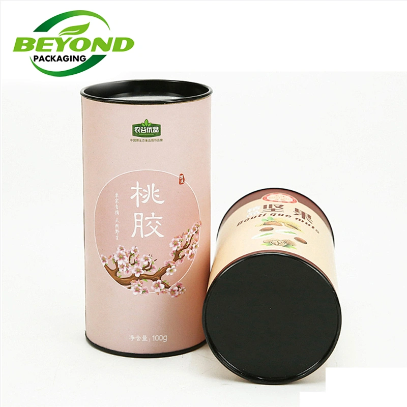 Package China Wholesale Cardboard Round Shape Custom Printing Aluminum Foil Inside Coffee Packaging With Metal Lids