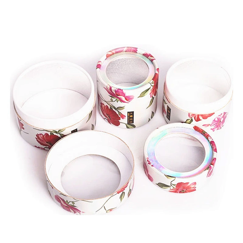 Eco Friendly Cardboard Round Paper Tube Cylinder Packaging Gift Box For Food With Custom Printing