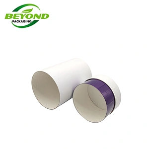 Biodegradable Cardboard Paper Tube White Cosmetic Packaging Paper Tube  Gift Packaging