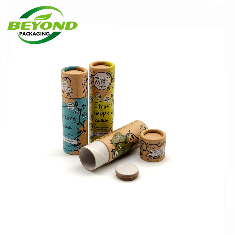 factory wholesale printing custom logo push up cardboard tube lip balm cosmetic packaging paper tube