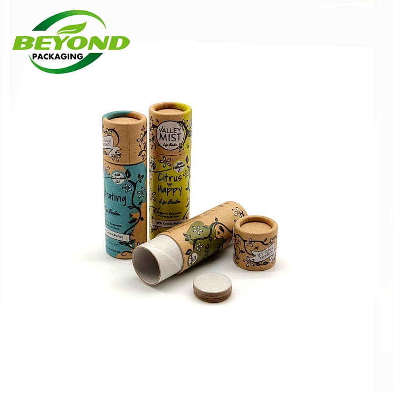 factory wholesale printing custom logo push up cardboard tube lip balm cosmetic packaging paper tube