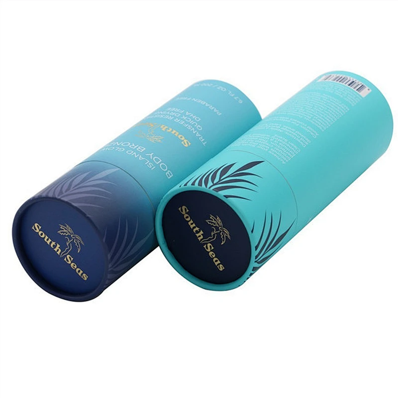 Biodegradable Luxury Cardboard Essential Oil Paper Tube With EVA Insert For CBD/Hemp Oils Bottles
