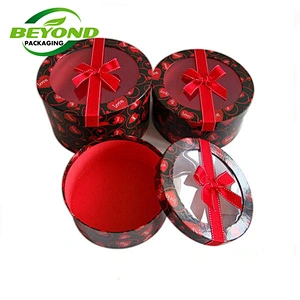 customized design EVA foam satin ribbon cylinder cardboard packaging ube gold foil window biodegradable package box jewelry
