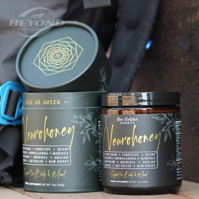 Custom logo/size high quality cylinder round kraft paper box recyclable retail candle jar gift paper packaging tube