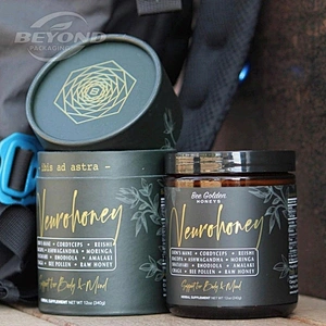 Custom logo/size high quality cylinder round kraft paper box recyclable retail candle jar gift paper packaging tube