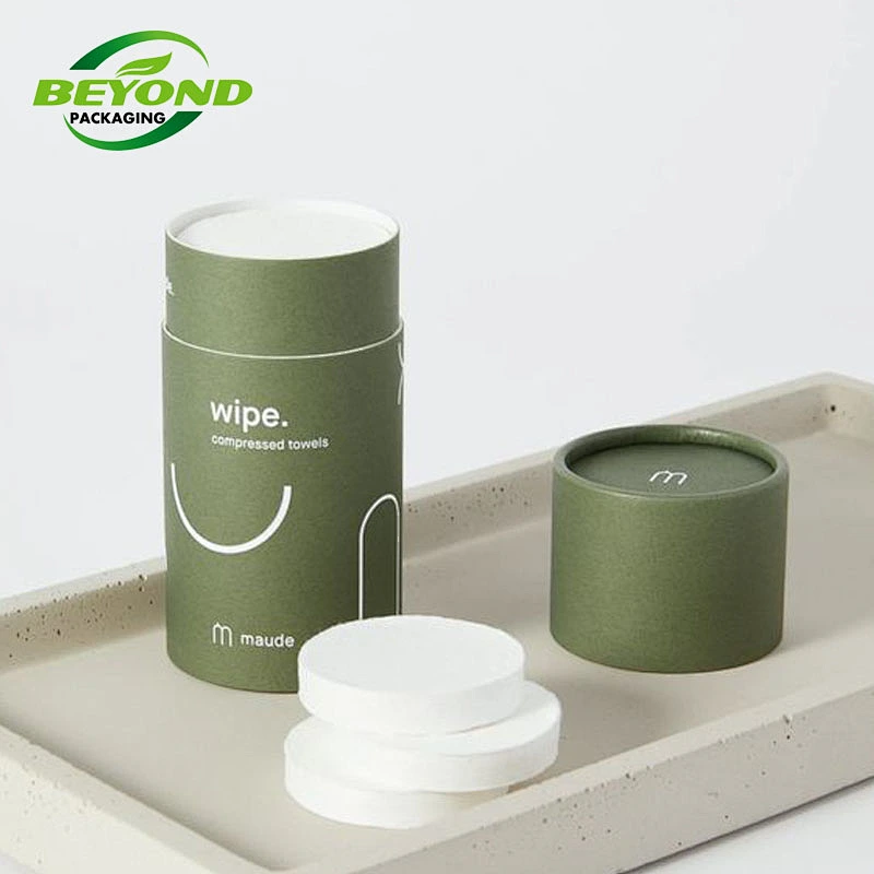 Biodegradable Kraft custom fancy paper round cylinder packing box for 30ml bottle Retail essential oil 10ml packaging tube