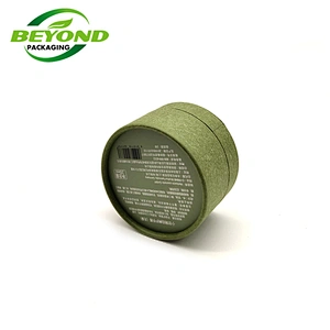 Custom Gold Stamping Logo Flat Paper Tube Eco Friendly Recyclable Round Cardboard Cosmetic Containers For Hand Cream Packaging