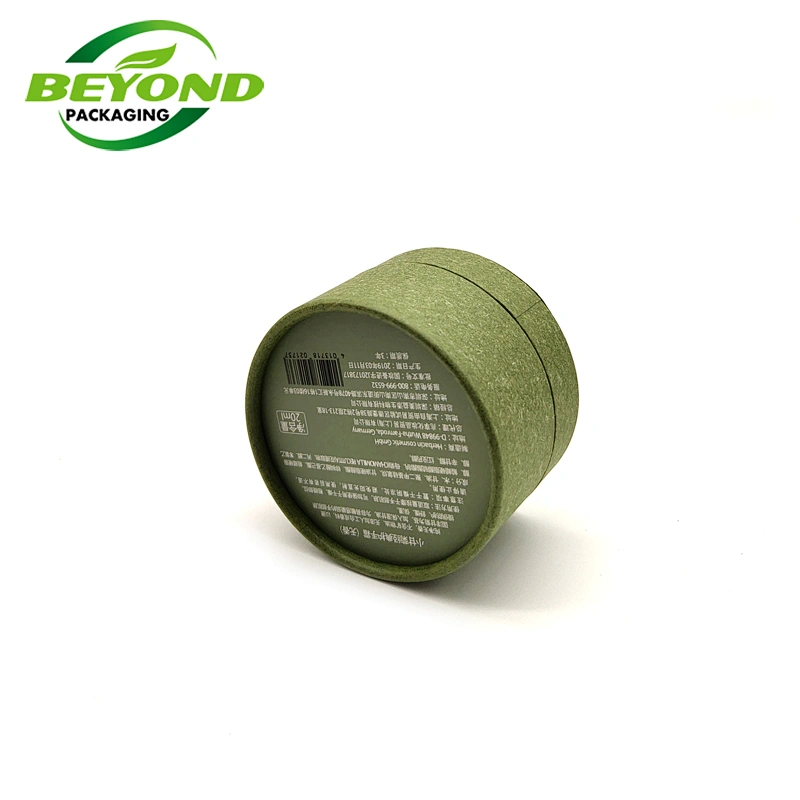Custom Gold Stamping Logo Flat Paper Tube Eco Friendly Recyclable Round Cardboard Cosmetic Containers For Hand Cream Packaging