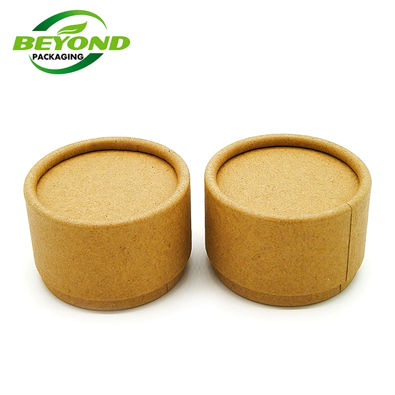Eco Packaging Cardboard Paper Jar Kraft Round Paper Cosmetic Tube For Lip Balm,Deodorant,Lipstick,Sunscreen