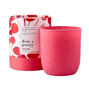 Luxury rigid recyclable custom printed creative cardboard cylinder box candle jar paper tube gift boxes packaging