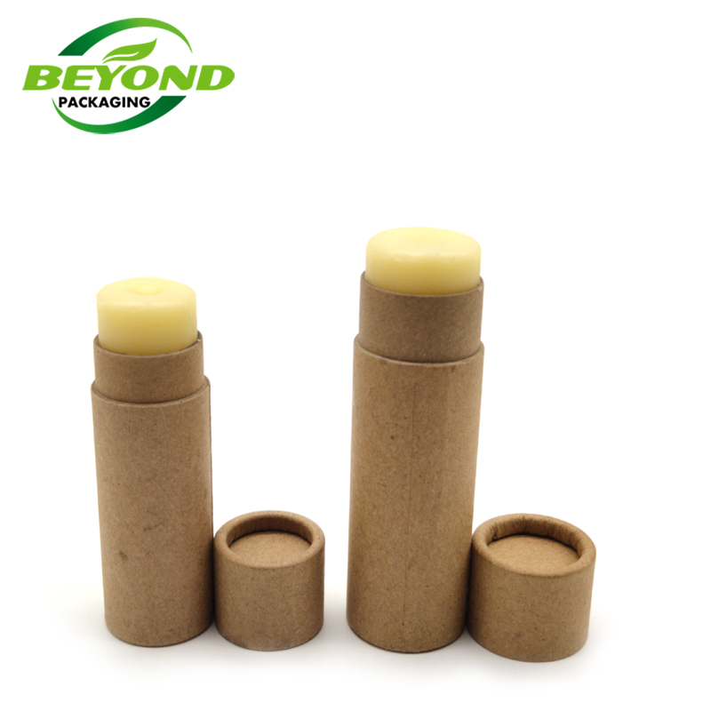 100% biodegradable 7g 14g 25g 60g deodorant stick container cardboard push up lip balm paper tube