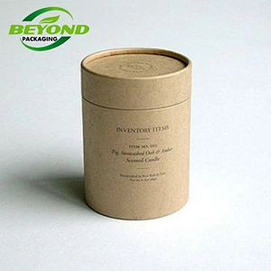 Biodegradable Round Cylinder Circle Box Customised Easy Box For Scented Candle Jar With Mini Box