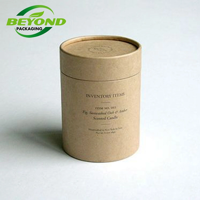 Biodegradable Round Cylinder Circle Box Customised Easy Box For Scented Candle Jar With Mini Box