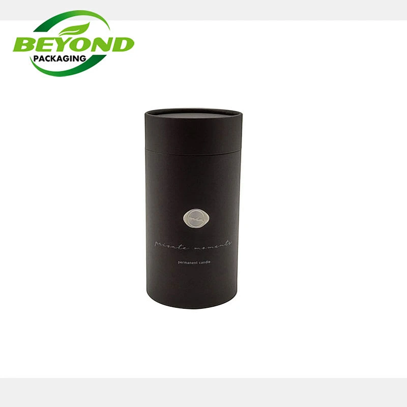 Custom Size Kraft Round Black Paper Tube 5 Packaging Cylinder Cardboard 2pcs Paper Candle Tubes