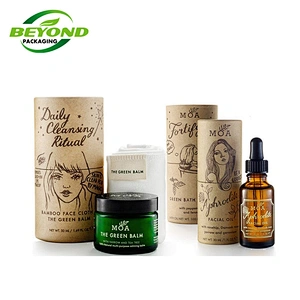 Custom Printing Cylinder Packaging Gift Box Kraft Paper Cardboard Tube For Hemp Oil Dropper Bottles