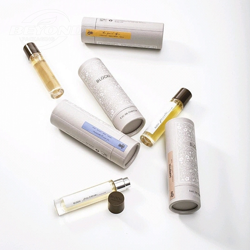 Wholesale High Quality Cardboard Paper Tube With Roll Edge For Cosmetics Perfume Bottle Packaging